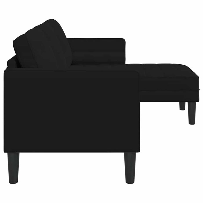 Set de canapea cu pernă Negru Poliester - WALTI WALTI