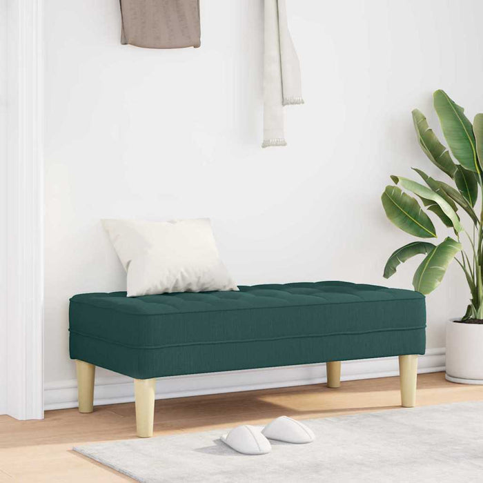bancă cu pernă Verde închis 113 x 57 x 39 cm țesătură - WALTI WALTI