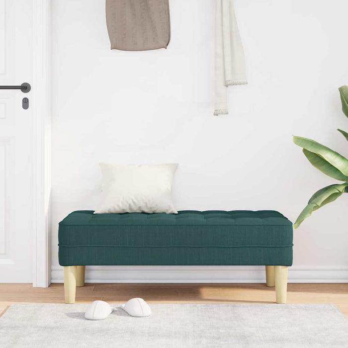 bancă cu pernă Verde închis 113 x 57 x 39 cm țesătură - WALTI WALTI
