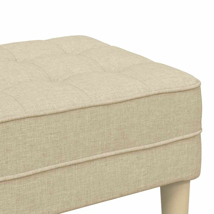bancă cu pernă Crem 113 x 57 x 39 cm țesătură - WALTI WALTI