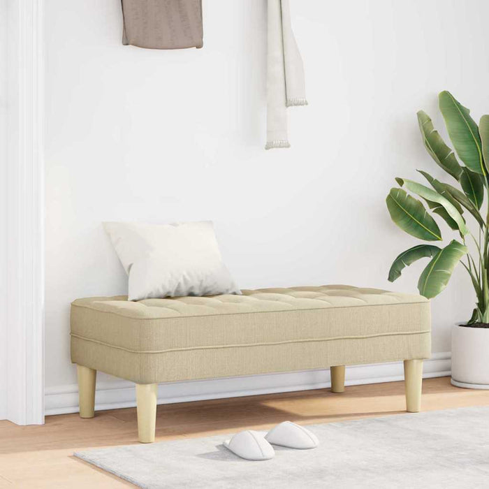 bancă cu pernă Crem 113 x 57 x 39 cm țesătură - WALTI WALTI