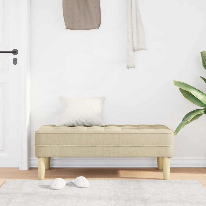 bancă cu pernă Crem 113 x 57 x 39 cm țesătură - WALTI WALTI