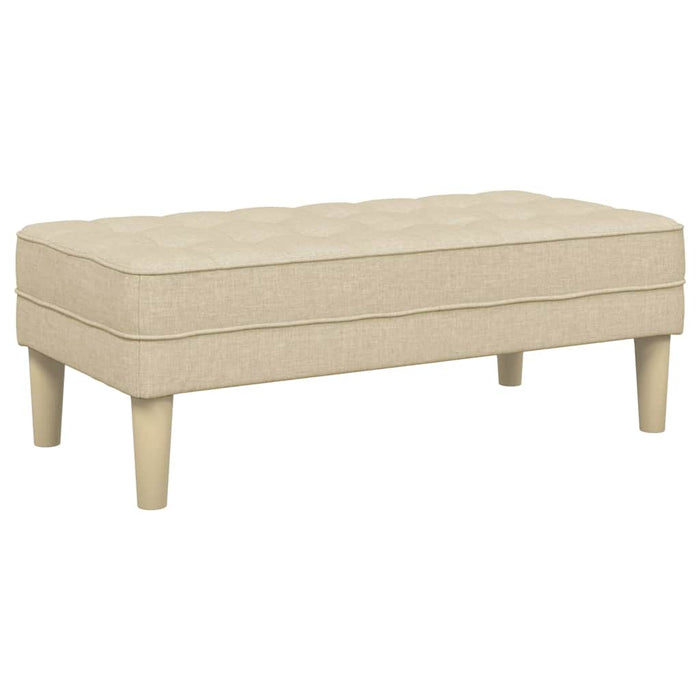 bancă cu pernă Crem 113 x 57 x 39 cm țesătură - WALTI WALTI