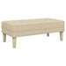bancă cu pernă Crem 113 x 57 x 39 cm țesătură - WALTI WALTI
