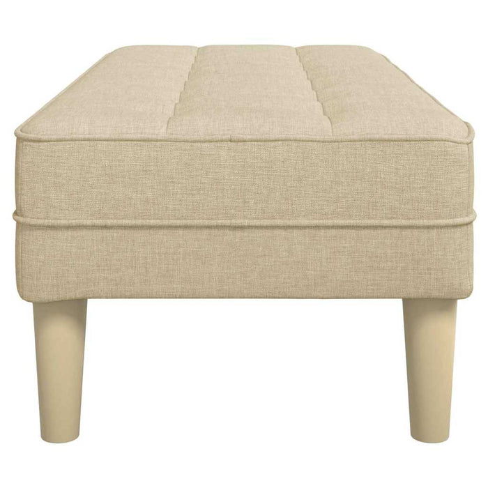 bancă cu pernă Crem 113 x 57 x 39 cm țesătură - WALTI WALTI