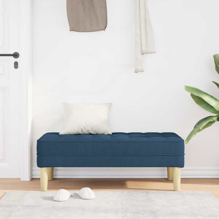 bancă cu pernă albastru 113 x 57 x 39 cm țesătură - WALTI WALTI