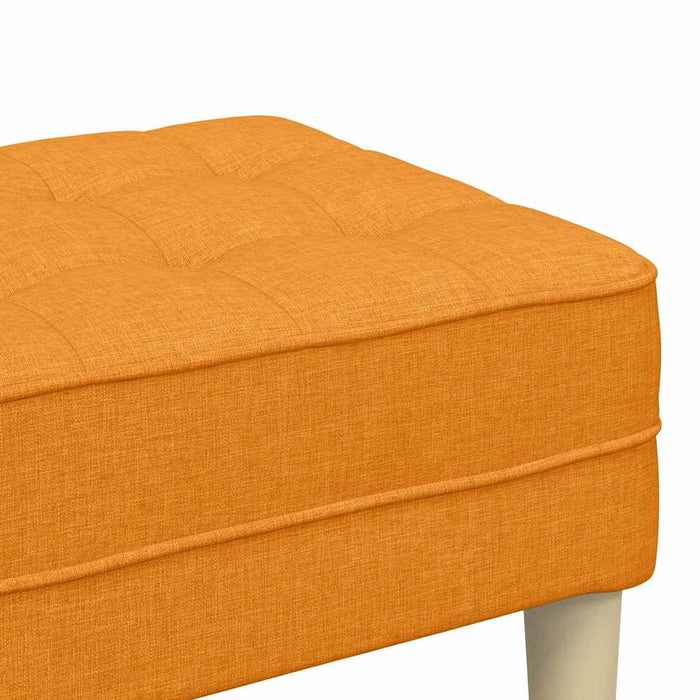 bancă cu pernă Galben Întunecat 113 x 57 x 39 cm țesătură - WALTI WALTI