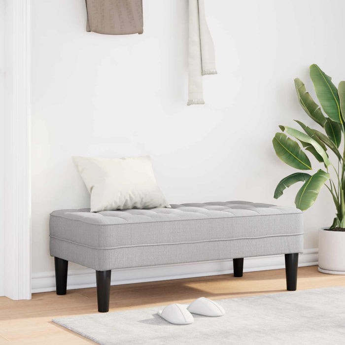bancă cu pernă Gri nori 113 x 57 x 39 cm țesătură - WALTI WALTI