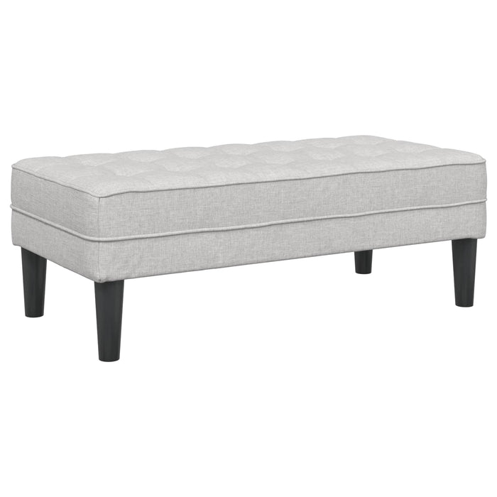 bancă cu pernă Gri nori 113 x 57 x 39 cm țesătură - WALTI WALTI