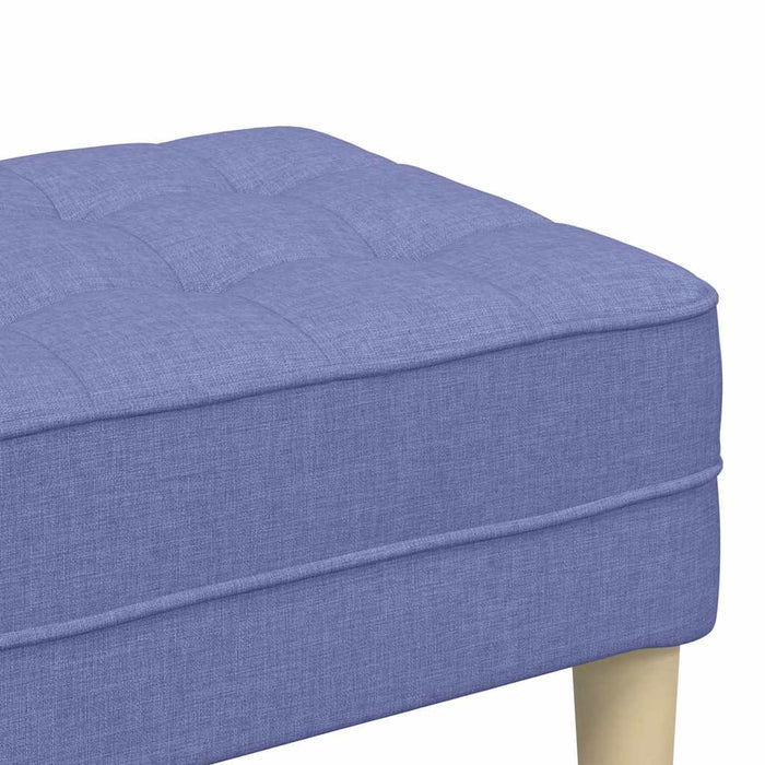 bancă cu pernă Albastru Jeans 113 x 57 x 39 cm țesătură - WALTI WALTI