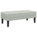 bancă cu pernă Gri deschis 113 x 57 x 39 cm Catifea - WALTI WALTI