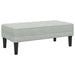 bancă cu pernă Gri deschis 113 x 57 x 39 cm Catifea - WALTI WALTI