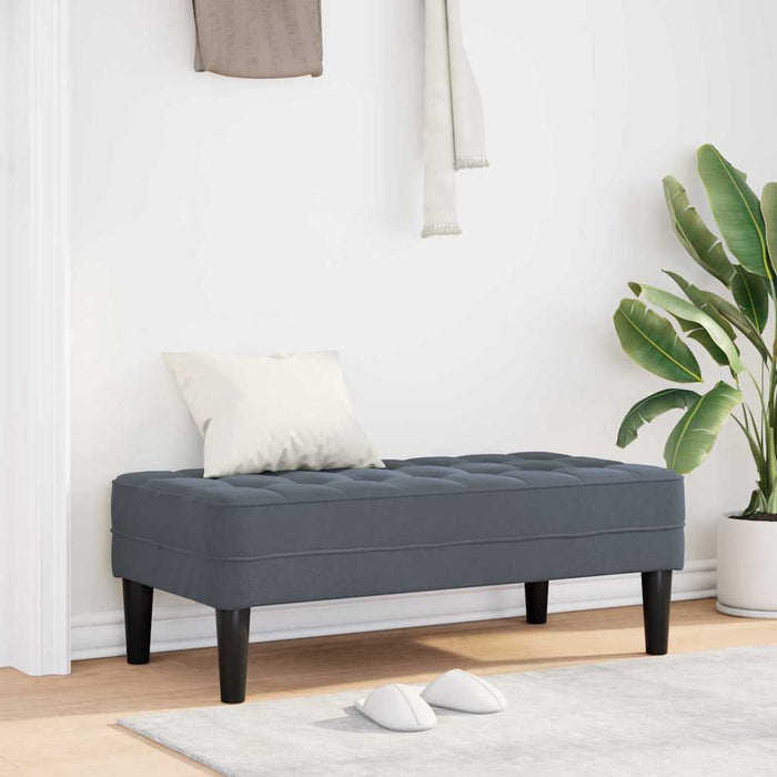 bancă cu pernă Gri închis 113 x 57 x 39 cm Catifea - WALTI WALTI