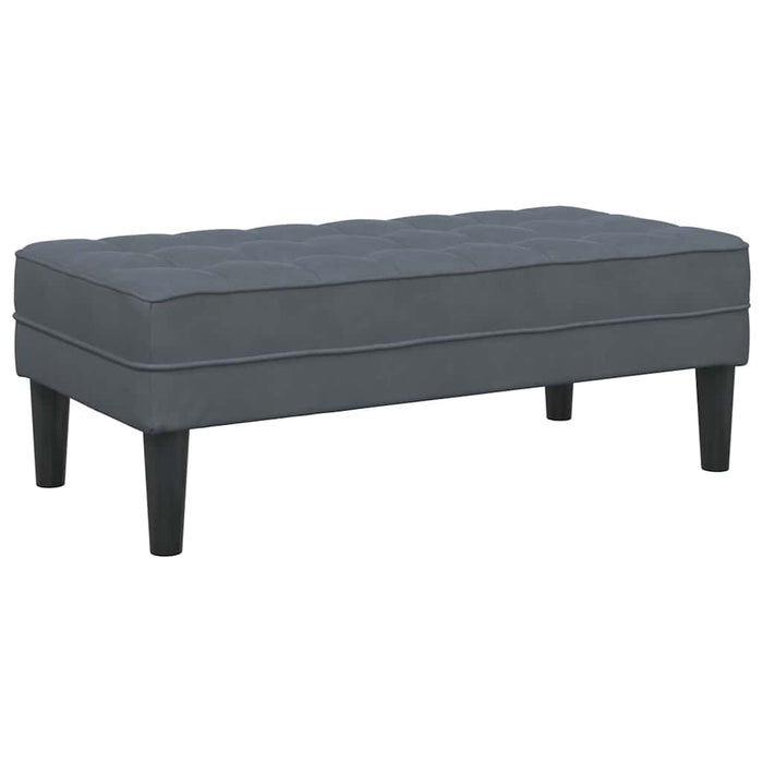 bancă cu pernă Gri închis 113 x 57 x 39 cm Catifea - WALTI WALTI