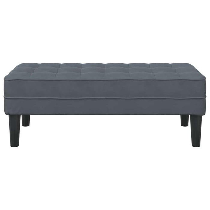 bancă cu pernă Gri închis 113 x 57 x 39 cm Catifea - WALTI WALTI