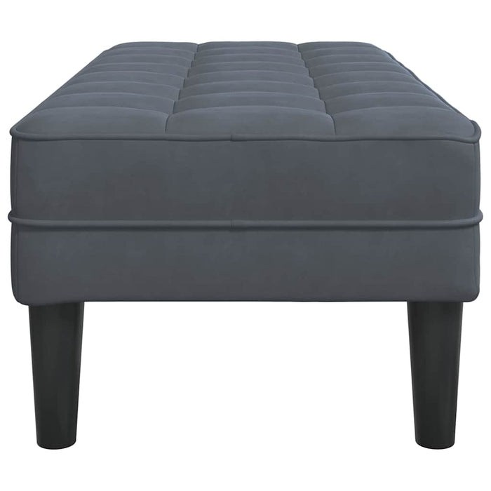 bancă cu pernă Gri închis 113 x 57 x 39 cm Catifea - WALTI WALTI