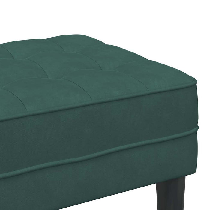 bancă cu pernă Verde închis 113 x 57 x 39 cm Catifea - WALTI WALTI