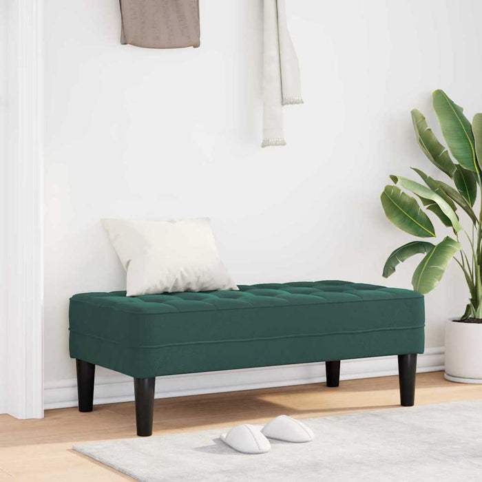 bancă cu pernă Verde închis 113 x 57 x 39 cm Catifea - WALTI WALTI