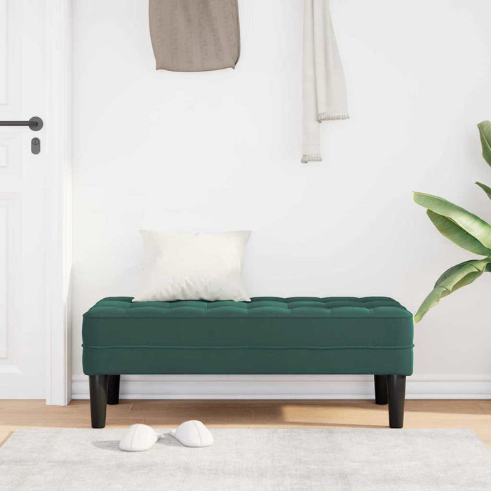 bancă cu pernă Verde închis 113 x 57 x 39 cm Catifea - WALTI WALTI