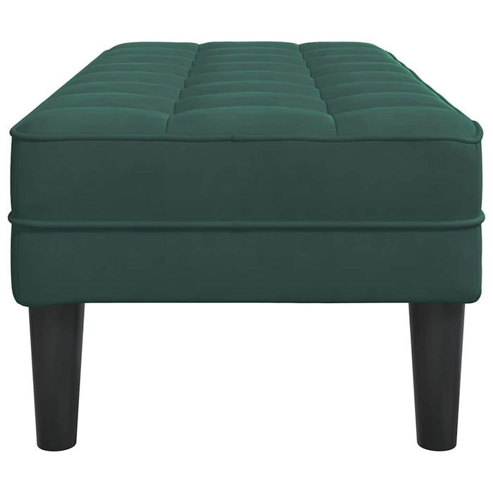 bancă cu pernă Verde închis 113 x 57 x 39 cm Catifea - WALTI WALTI