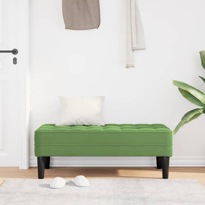 bancă cu pernă Verde deschis 113 x 57 x 39 cm Catifea - WALTI WALTI