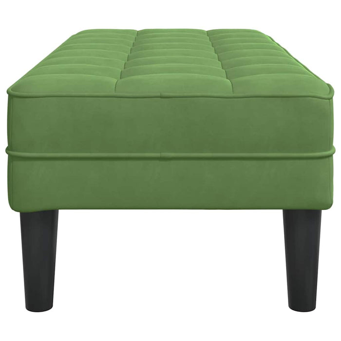 bancă cu pernă Verde deschis 113 x 57 x 39 cm Catifea - WALTI WALTI