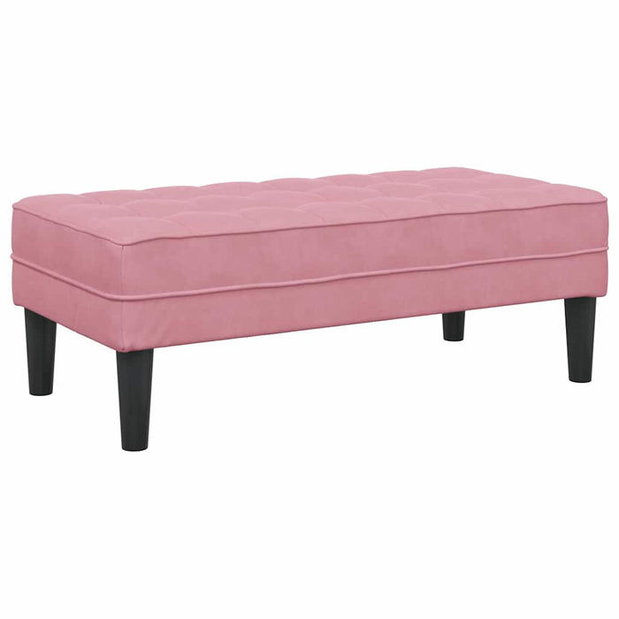 bancă cu pernă Roz 113 x 57 x 39 cm Catifea WALTI