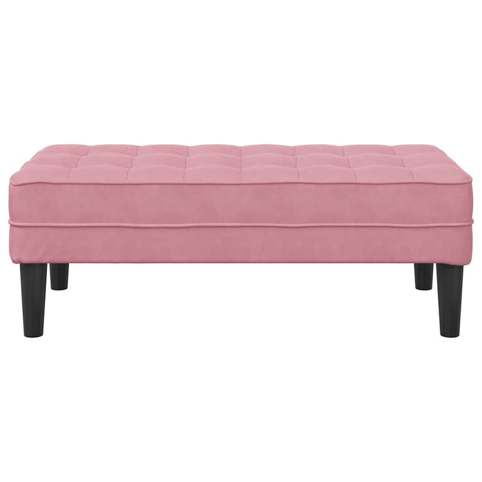 bancă cu pernă Roz 113 x 57 x 39 cm Catifea WALTI