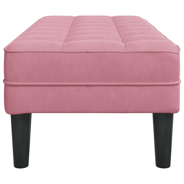 bancă cu pernă Roz 113 x 57 x 39 cm Catifea WALTI