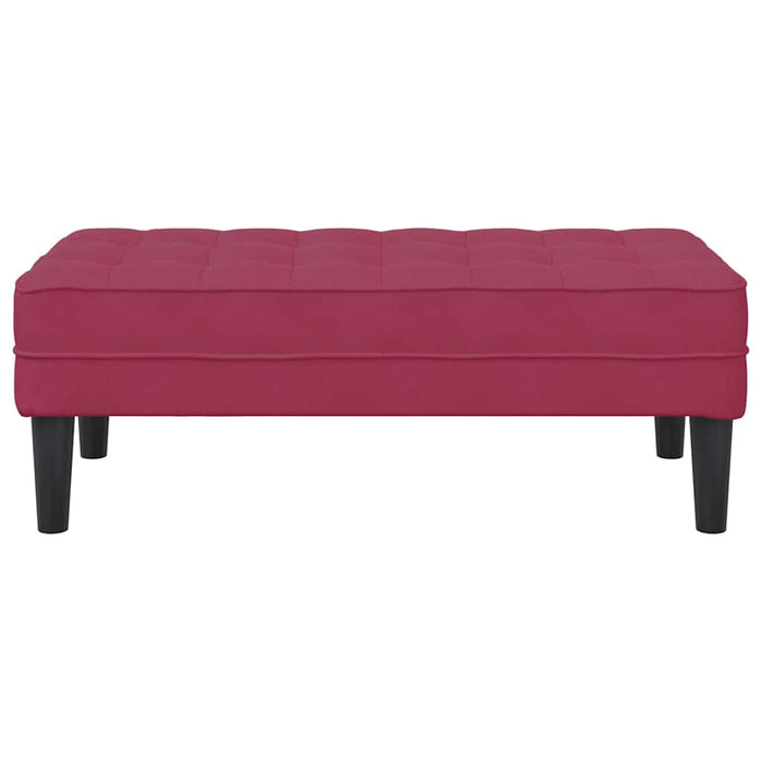 bancă cu pernă Roșu Vin 113 x 57 x 39 cm Catifea - WALTI WALTI