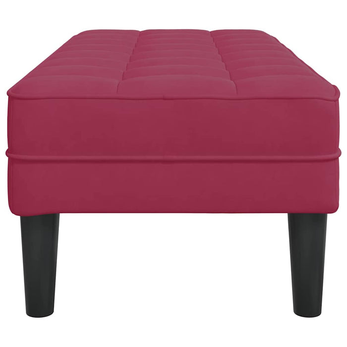 bancă cu pernă Roșu Vin 113 x 57 x 39 cm Catifea - WALTI WALTI