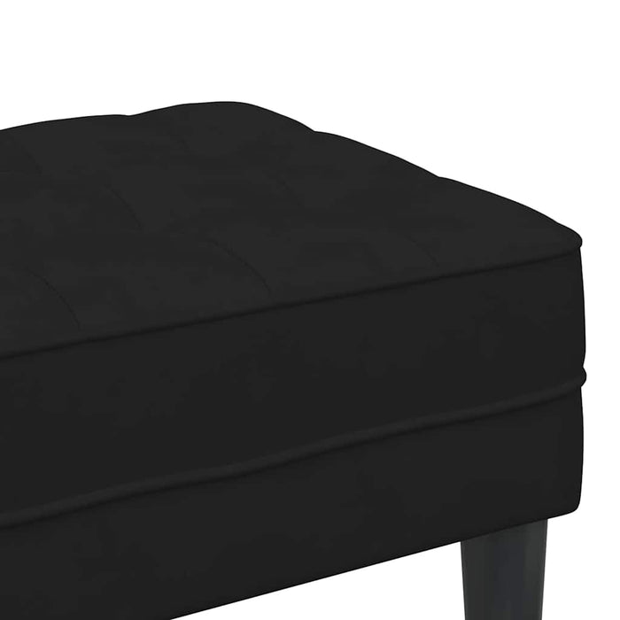 bancă cu pernă Negru 113 x 57 x 39 cm Catifea - WALTI WALTI
