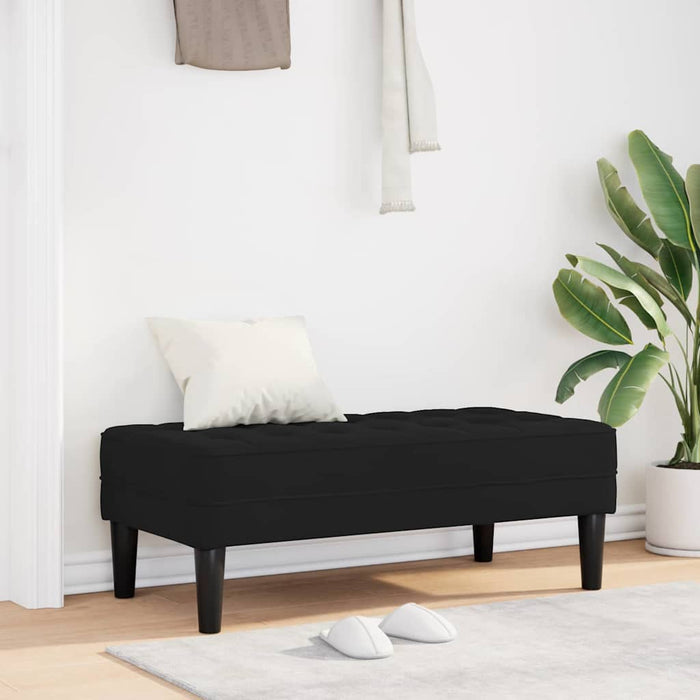 bancă cu pernă Negru 113 x 57 x 39 cm Catifea - WALTI WALTI