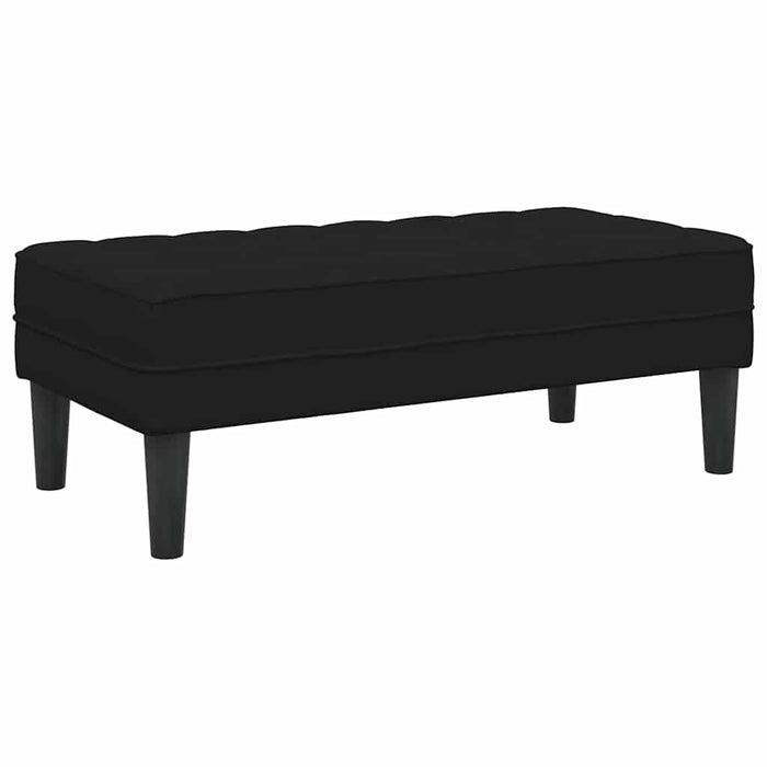 bancă cu pernă Negru 113 x 57 x 39 cm Catifea - WALTI WALTI