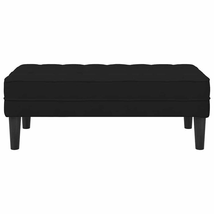 bancă cu pernă Negru 113 x 57 x 39 cm Catifea - WALTI WALTI