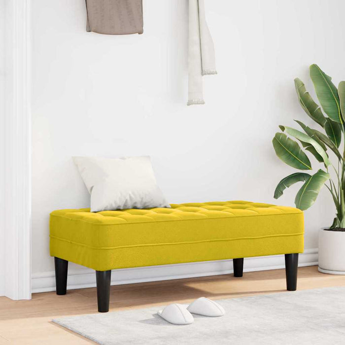 bancă cu pernă Galben 113 x 57 x 39 cm Catifea WALTI