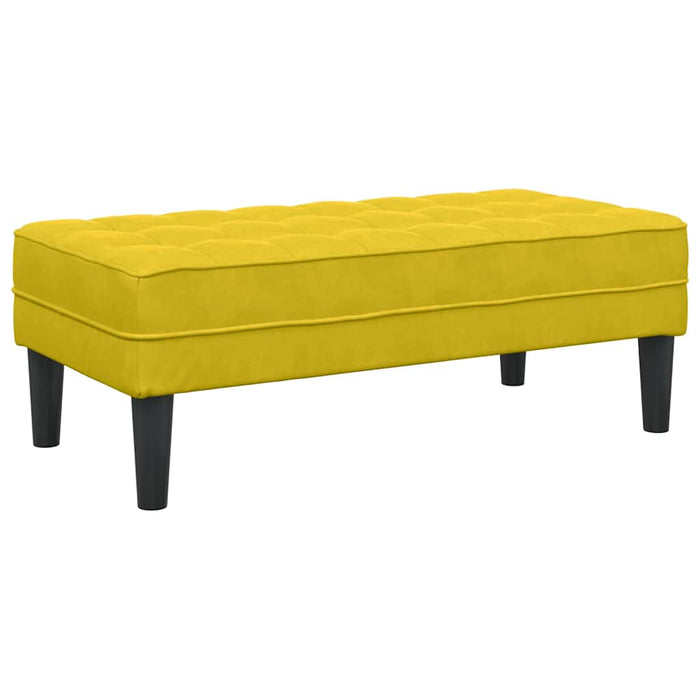 bancă cu pernă Galben 113 x 57 x 39 cm Catifea WALTI