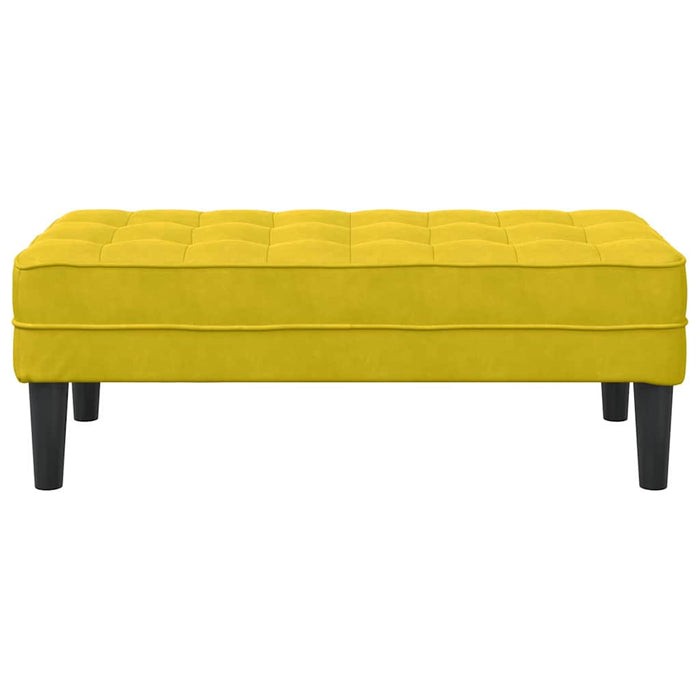 bancă cu pernă Galben 113 x 57 x 39 cm Catifea WALTI
