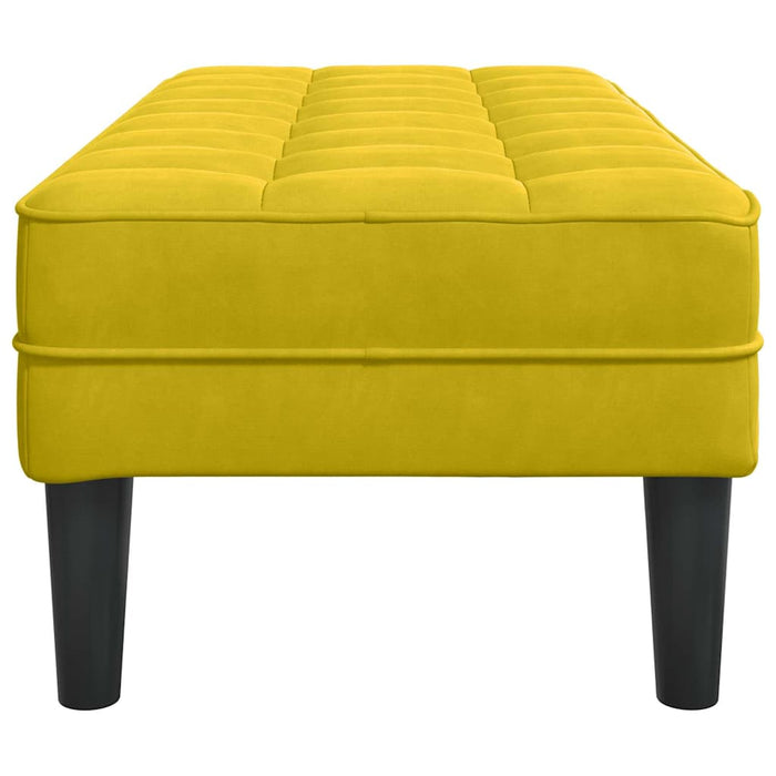 bancă cu pernă Galben 113 x 57 x 39 cm Catifea WALTI