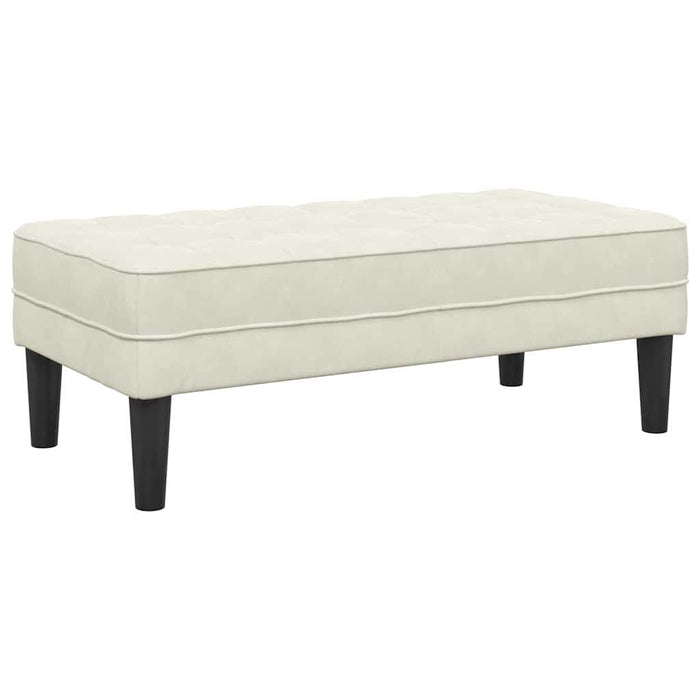 bancă cu pernă Crem 113 x 57 x 39 cm Catifea - WALTI WALTI