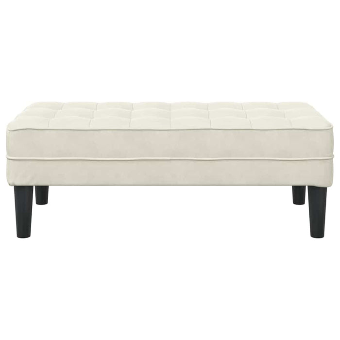 bancă cu pernă Crem 113 x 57 x 39 cm Catifea - WALTI WALTI