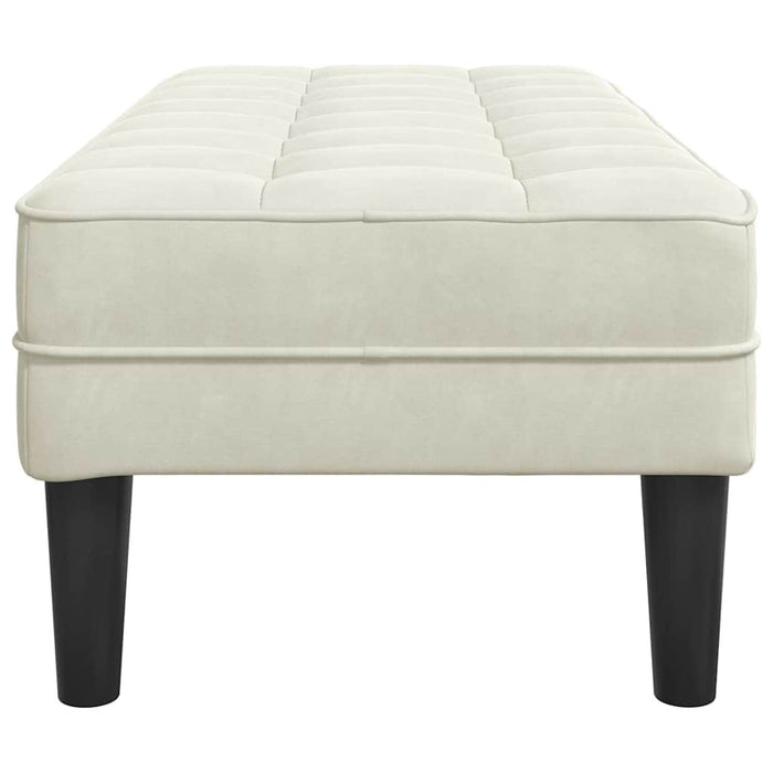 bancă cu pernă Crem 113 x 57 x 39 cm Catifea - WALTI WALTI