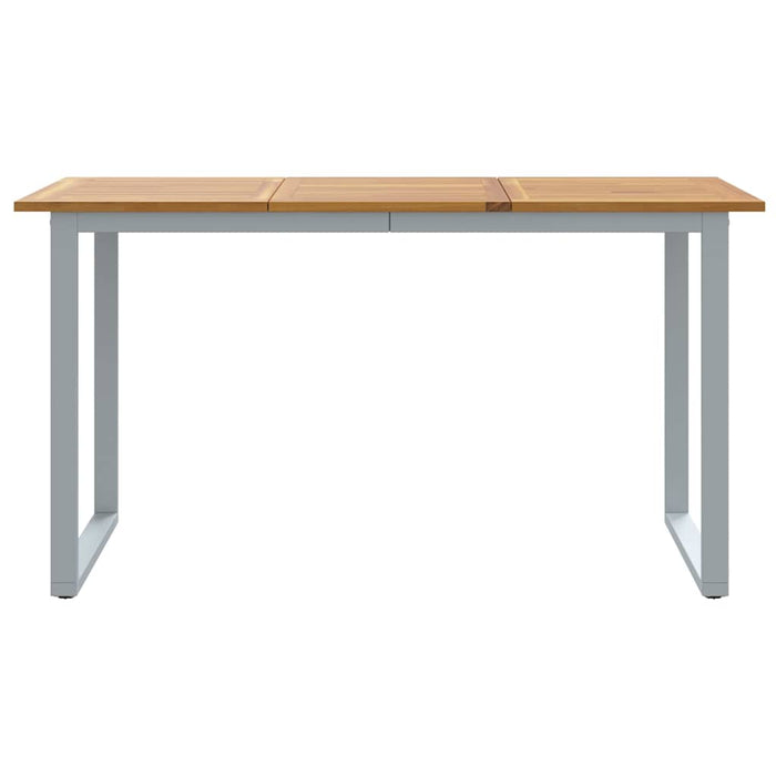 Masă de Grădină Gri 140 x 80 x 75 cm Lemn Solid de Acacia - WALTI WALTI