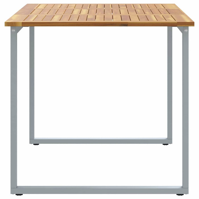Masă de Grădină Gri 140 x 80 x 75 cm Lemn Solid de Acacia - WALTI WALTI