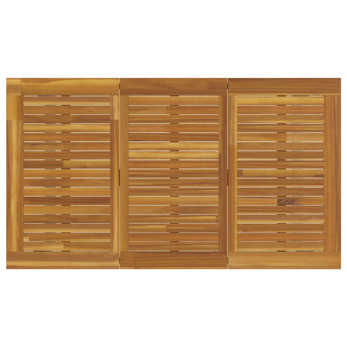 Masă de Grădină Gri 140 x 80 x 75 cm Lemn Solid de Acacia - WALTI WALTI