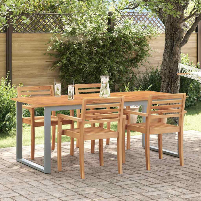 Masă de grădină pentru dining Gri 160 x 80 x 75 cm - WALTI WALTI