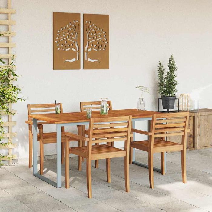 Masă de grădină pentru dining Gri 160 x 80 x 75 cm - WALTI WALTI