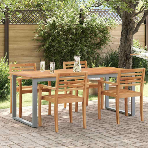 Masă de grădină pentru dining Gri 200 x 90 x 75 cm - WALTI WALTI