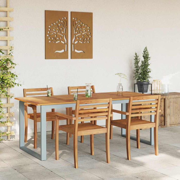 Masă de grădină pentru dining Gri 200 x 90 x 75 cm - WALTI WALTI