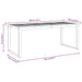 Masă de grădină pentru dining Gri 200 x 90 x 75 cm - WALTI WALTI